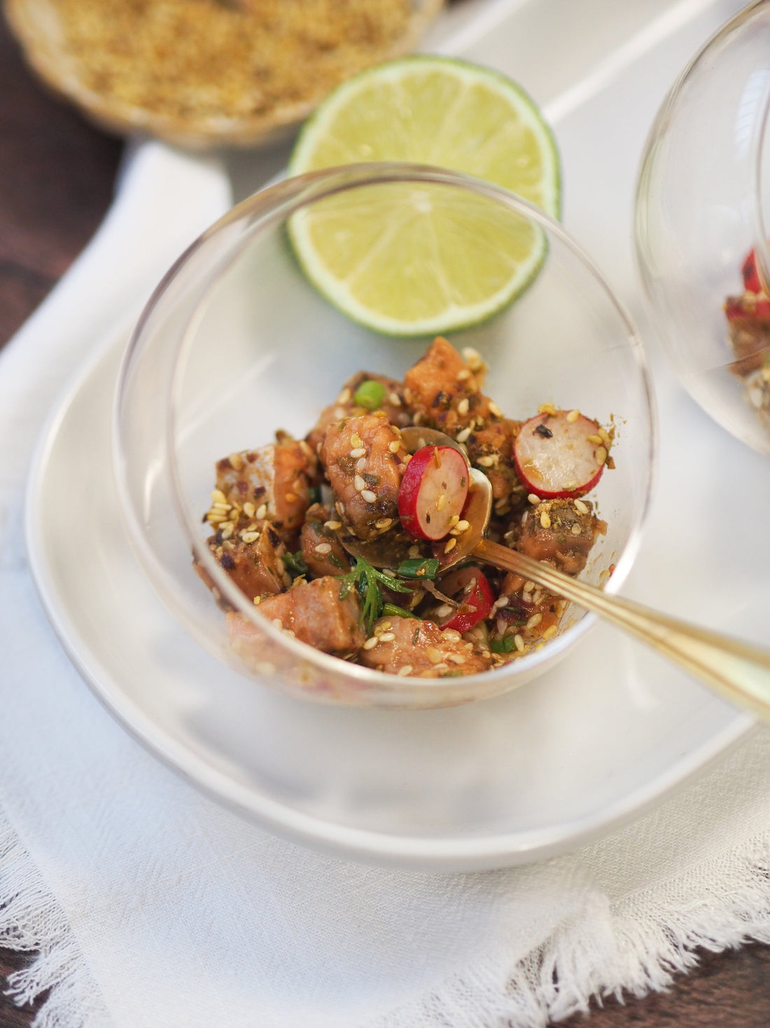 TARTARE DE SAUMON AU GINGEMBRE