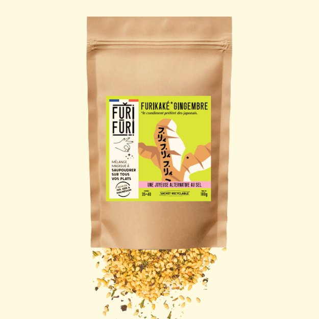 ECO-RECHARGE FURIKAKE GINGEMBRE - Alternative au sel - Condiment sésame & algues