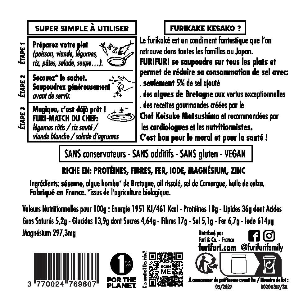 ECO-RECHARGE FURIKAKE AIL DUO - Alternative au sel - Condiment sésame & algues