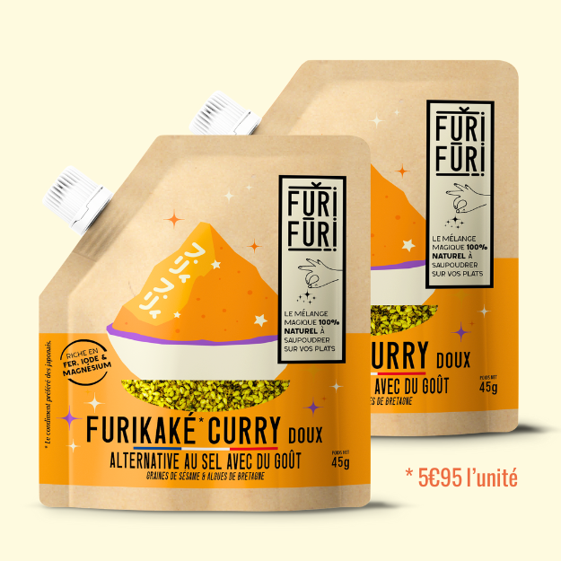 FURIKAKE CURRY DOUX DUO - Alternative au sel - Condiment sésame & algues