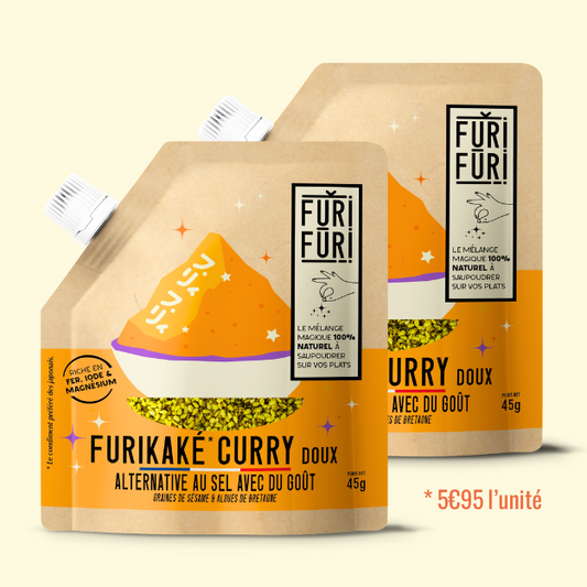 FURIKAKE MILD CURRY DUO - Alternative to salt - Sesame & seaweed condiment