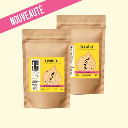 ECO-REFILL FURIKAKE GARLIC DUO - Alternative to salt - Sesame & seaweed condiment