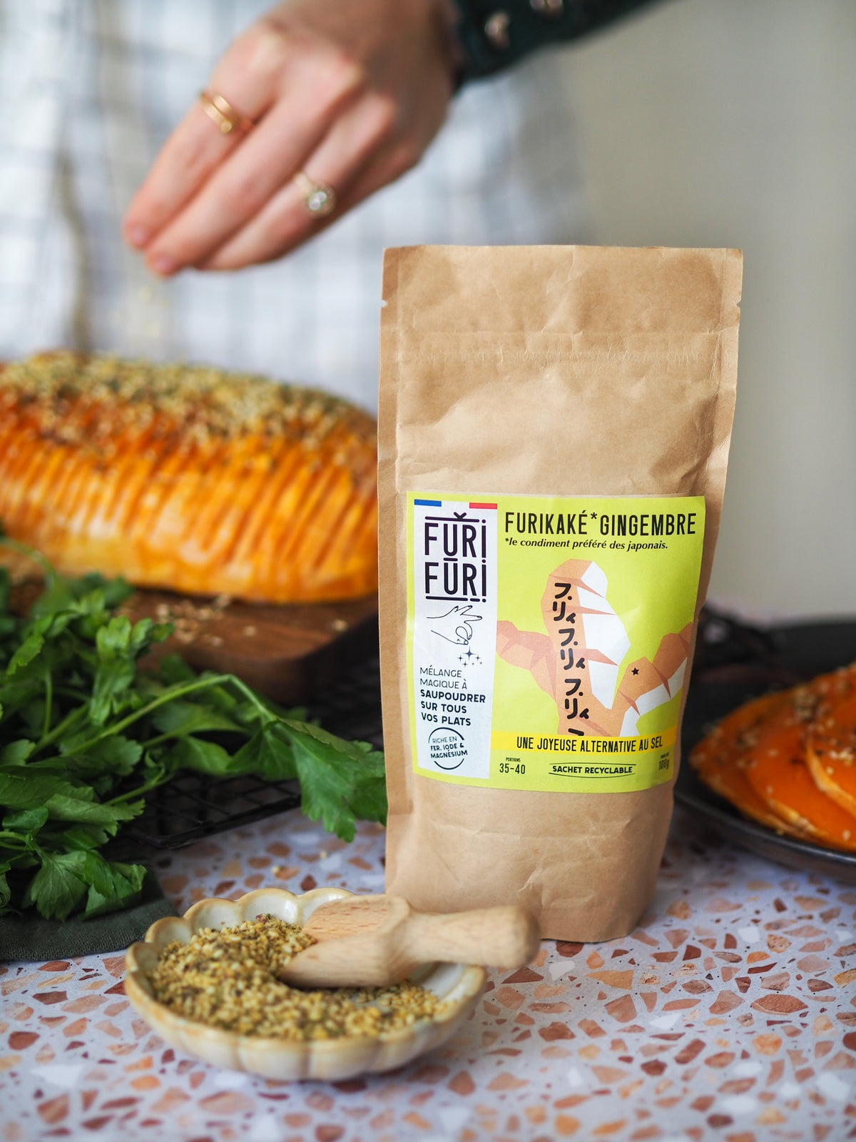 PACK OF 4 ECO-REFILLS FURIKAKE - Alternative to salt - Sesame & seaweed condiment