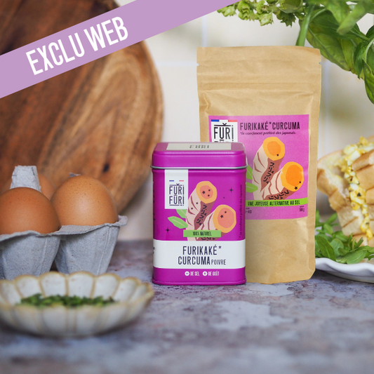 DUO POT & ECO-RECHARGE FURIFURI CURCUMA - Alternative au sel - Condiment sésame & algues