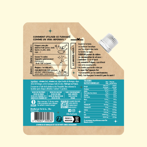 FURIKAKE ORIGINAL - Alternative au sel - Condiment sésame & algues