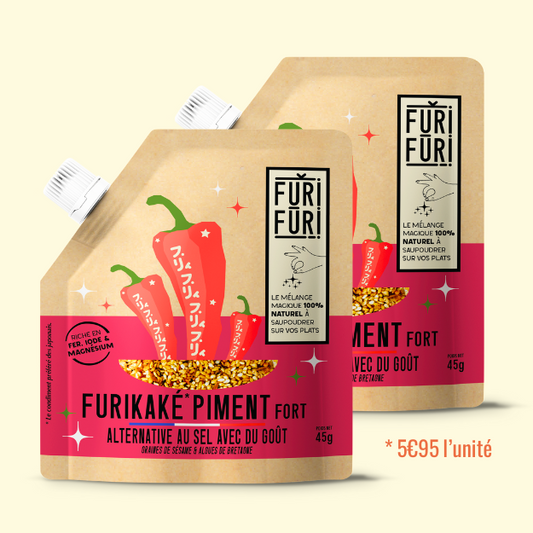 FURIKAKE HOT PEPPER DUO - Alternative to salt - Sesame & seaweed condiment