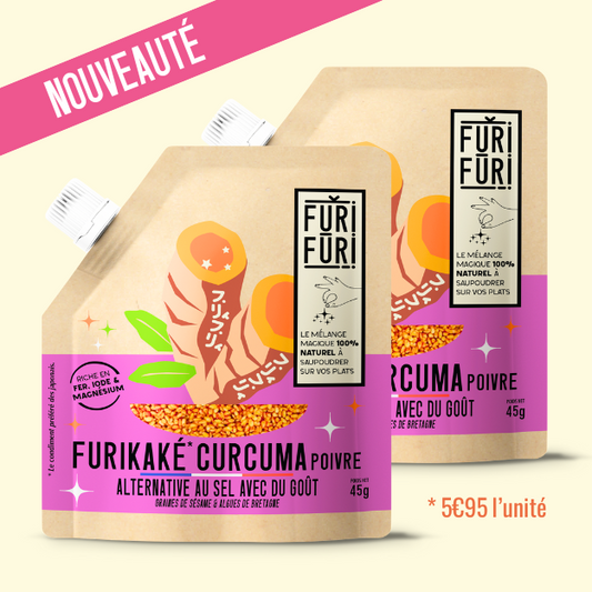 FURIKAKE CURCUMA DUO - Alternative to salt - Sesame & seaweed condiment