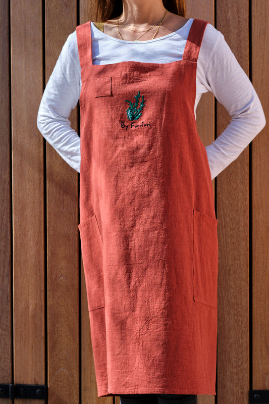 Copper Brown Japanese Apron
