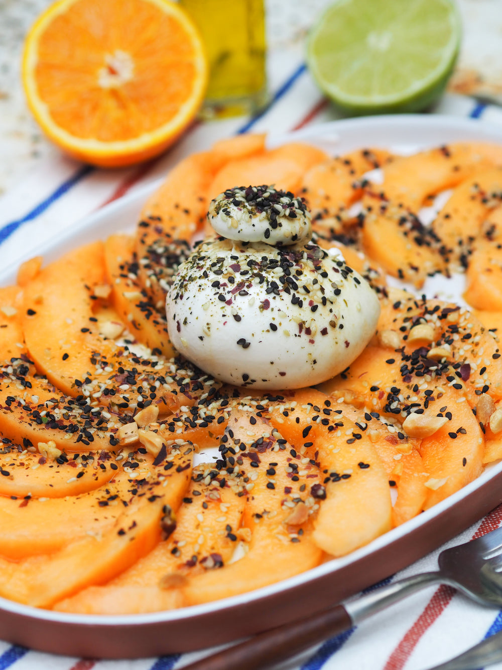 CARPACCIO DE MELON ET BURRATA