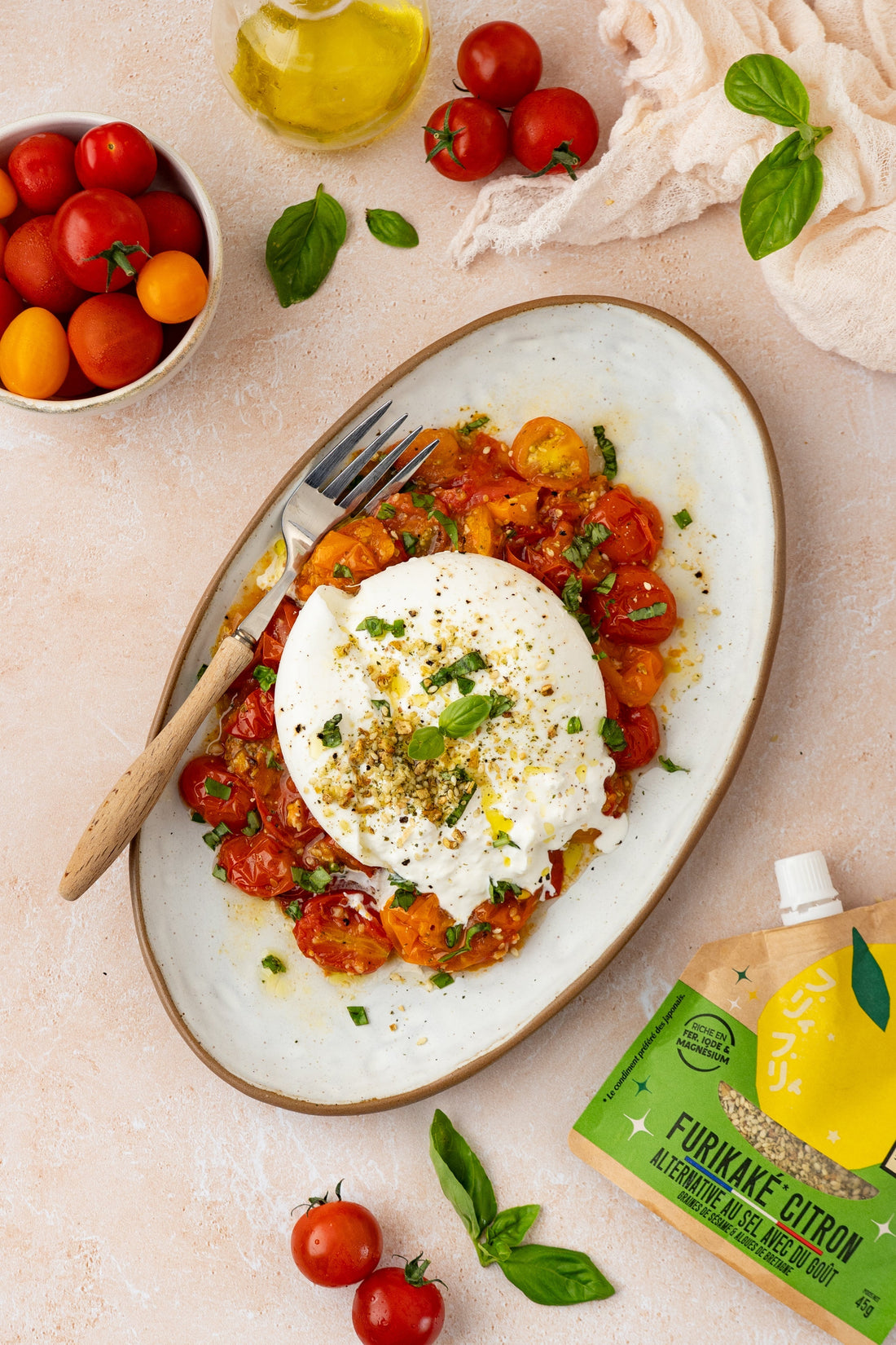 BURRATA & TOMATES COCKTAIL COLORÉES