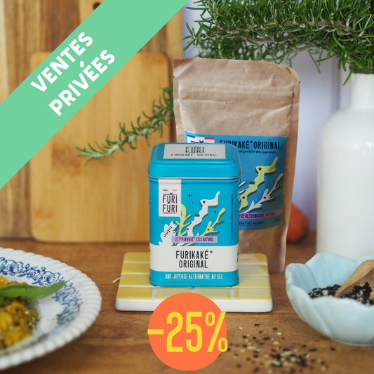 DUO POT &amp; ECO-REFILL FURIFURI ORIGINAL - Alternative to salt - Sesame &amp; seaweed condiment