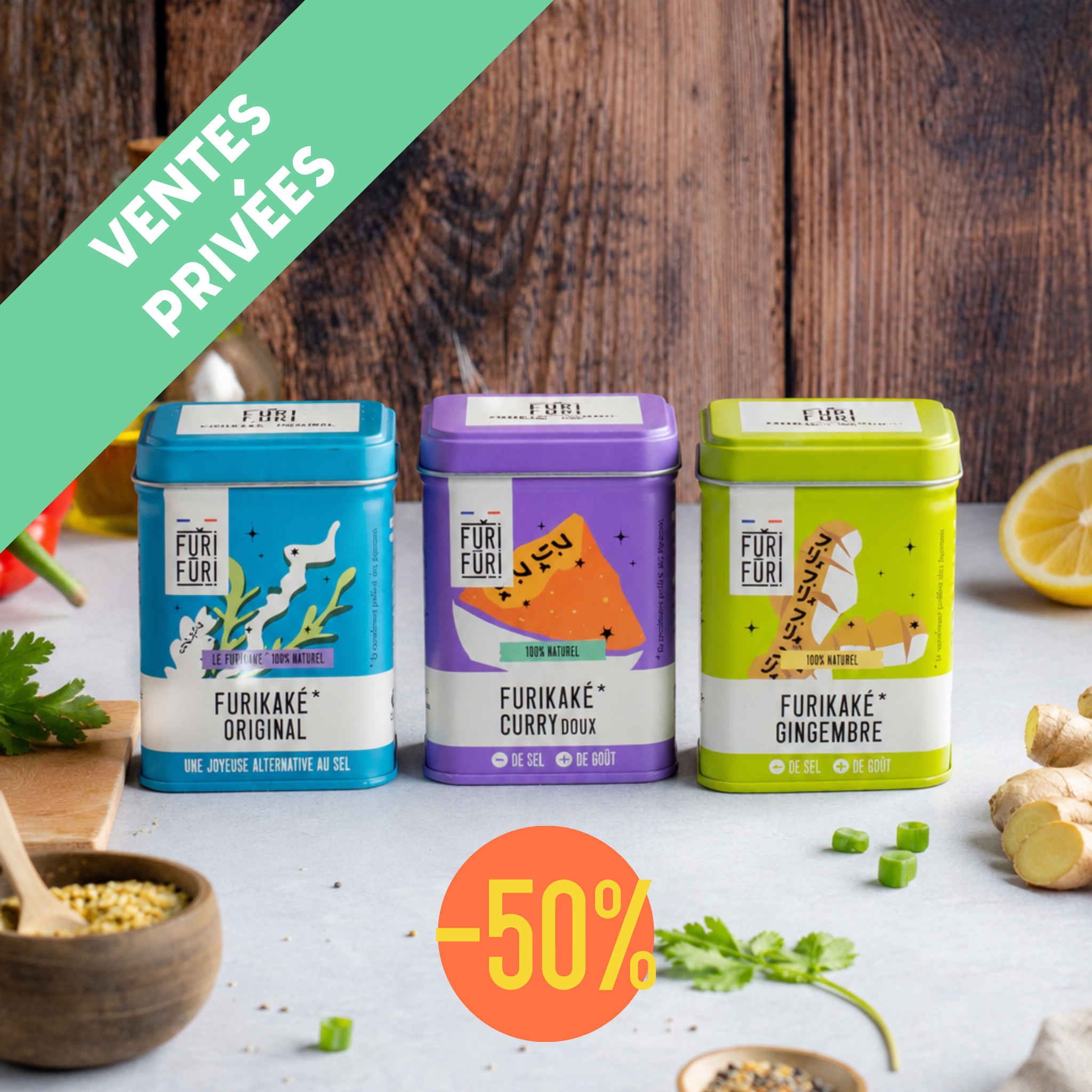 Trio Original, Curry & Gingembre - VENTES PRIVÉES -50%
