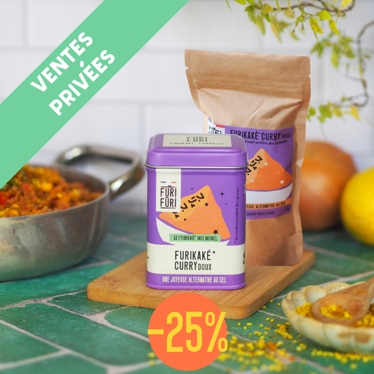 DUO POT & ECO-REFILL FURIFURI CURRY - Salt Alternative - Sesame & Seaweed Condiment