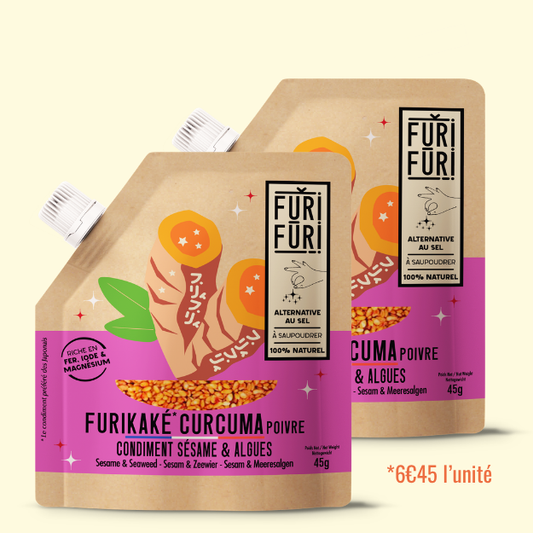 FURIKAKE CURCUMA DUO - Alternative to salt - Sesame &amp; seaweed condiment