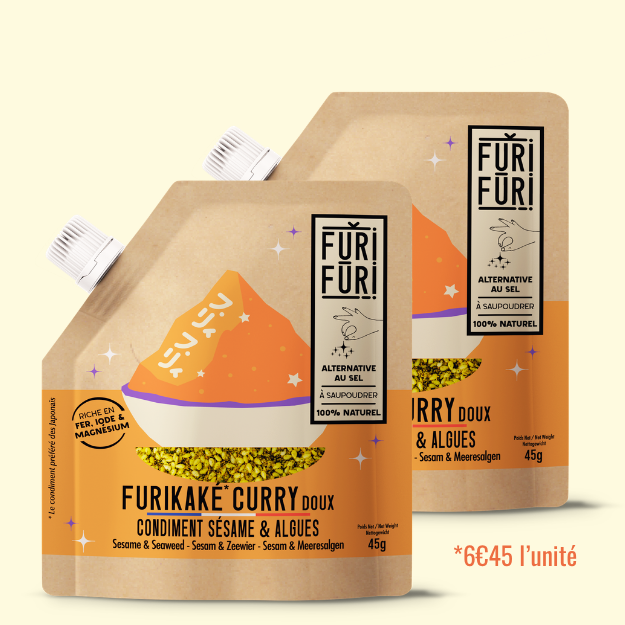 FURIKAKE MILD CURRY DUO - Alternative to salt - Sesame & seaweed condiment