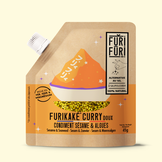 FURIKAKE CURRY DOUX - Alternative au sel - Condiment sésame & algues