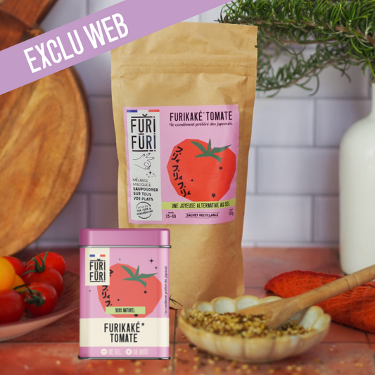 DUO POT & ECO-RECHARGE FURIFURI TOMATE - Alternative au sel - Condiment sésame & algues
