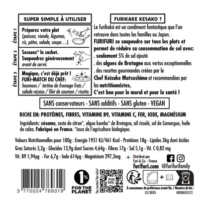 ECO-REFILL FURIKAKE LEMON DUO - Alternative to salt - Sesame &amp; seaweed condiment