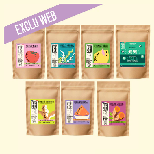 PACK 7 ECO-RECHARGES FURIKAKE - Alternative au sel - Condiment sésame & algues