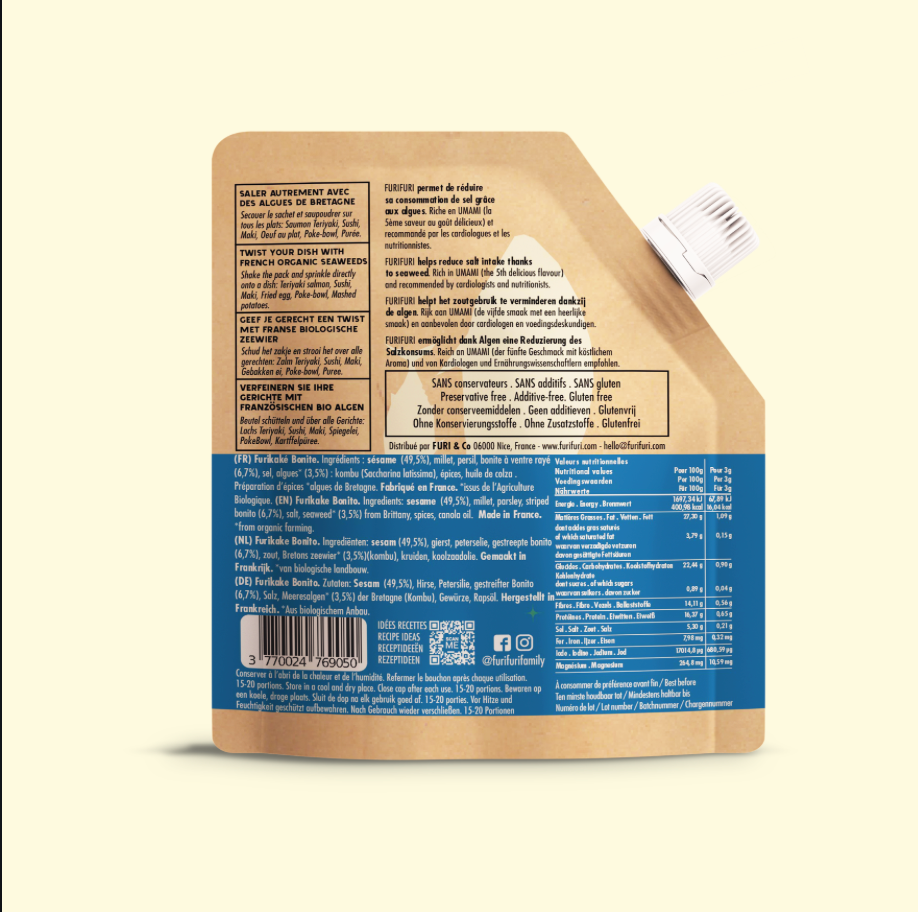 FURIKAKE BONITE DUO - Alternative au sel - Condiment sésame & algues