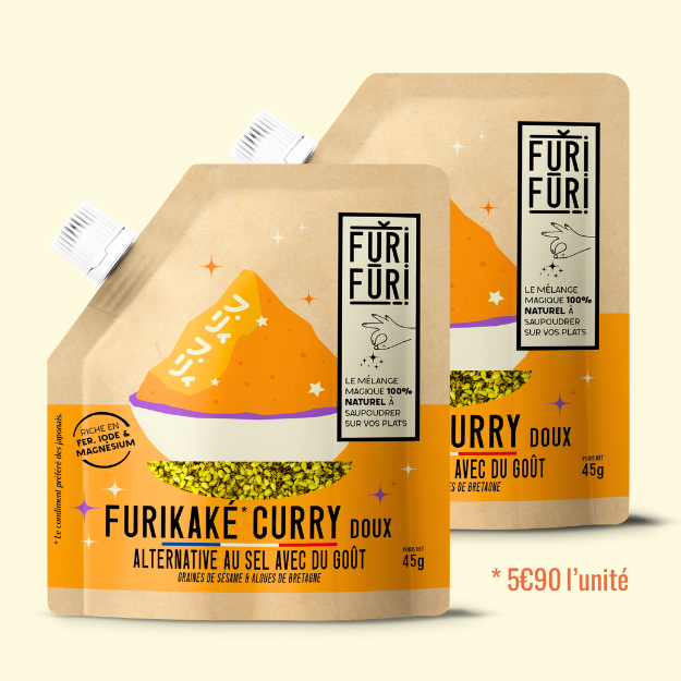 FURIKAKE CURRY DOUX DUO - Alternative au sel - Condiment sésame & algues