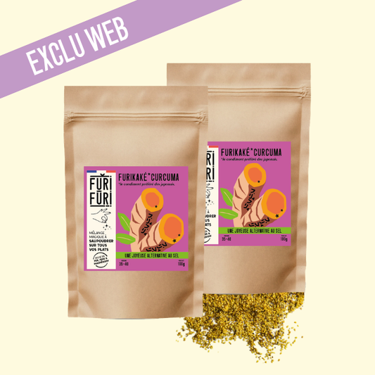 ECO-RECHARGE FURIKAKE CURCUMA DUO - Alternative au sel - Condiment sésame & algues