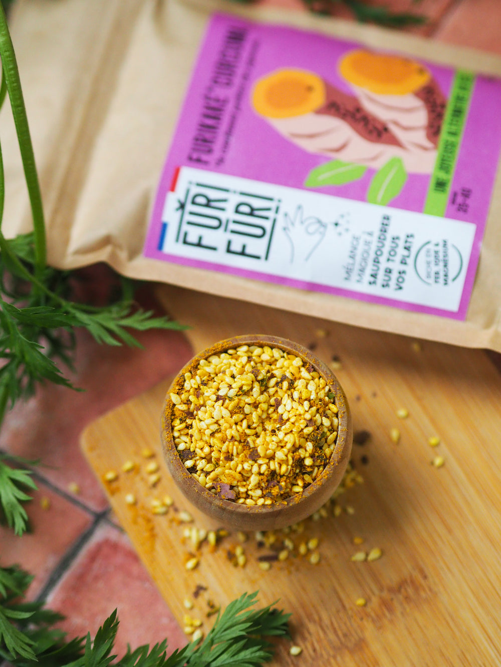 ECO-RECHARGE FURIKAKE CURCUMA DUO - Alternative au sel - Condiment sésame & algues