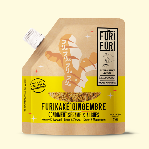 FURIKAKE GINGEMBRE - Alternative au sel - Condiment sésame & algues