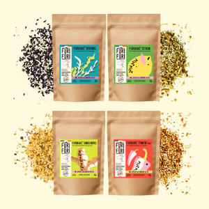 PACK 4 ECO-RECHARGES FURIKAKE - Alternative au sel - Condiment sésame & algues