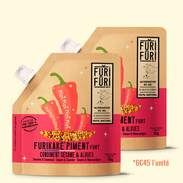 FURIKAKE HOT PEPPER DUO - Alternative to salt - Sesame & seaweed condiment