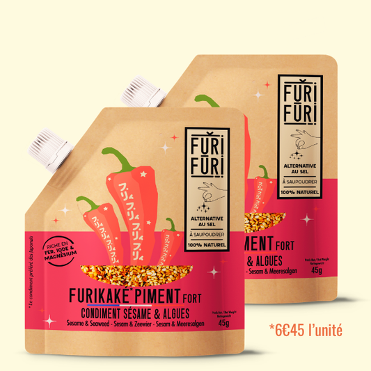 FURIKAKE HOT PEPPER DUO - Alternative to salt - Sesame &amp; seaweed condiment