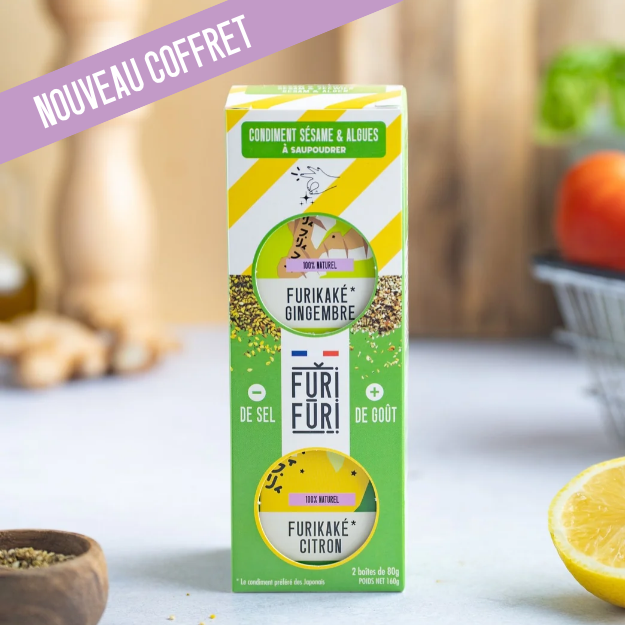 COFFRET CADEAU GINGEMBRE x CITRON - Alternative au sel - Condiment sésame & algues