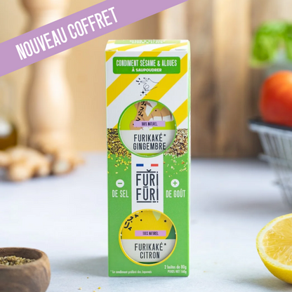 COFFRET CADEAU GINGEMBRE x CITRON - Alternative au sel - Condiment sésame & algues