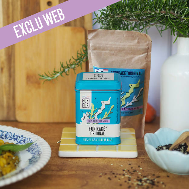 DUO POT &amp; ECO-REFILL FURIFURI ORIGINAL - Alternative to salt - Sesame &amp; seaweed condiment