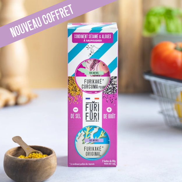 COFFRET CADEAU ORIGINAL x CURCUMA - Alternative au sel - Condiment sésame & algues