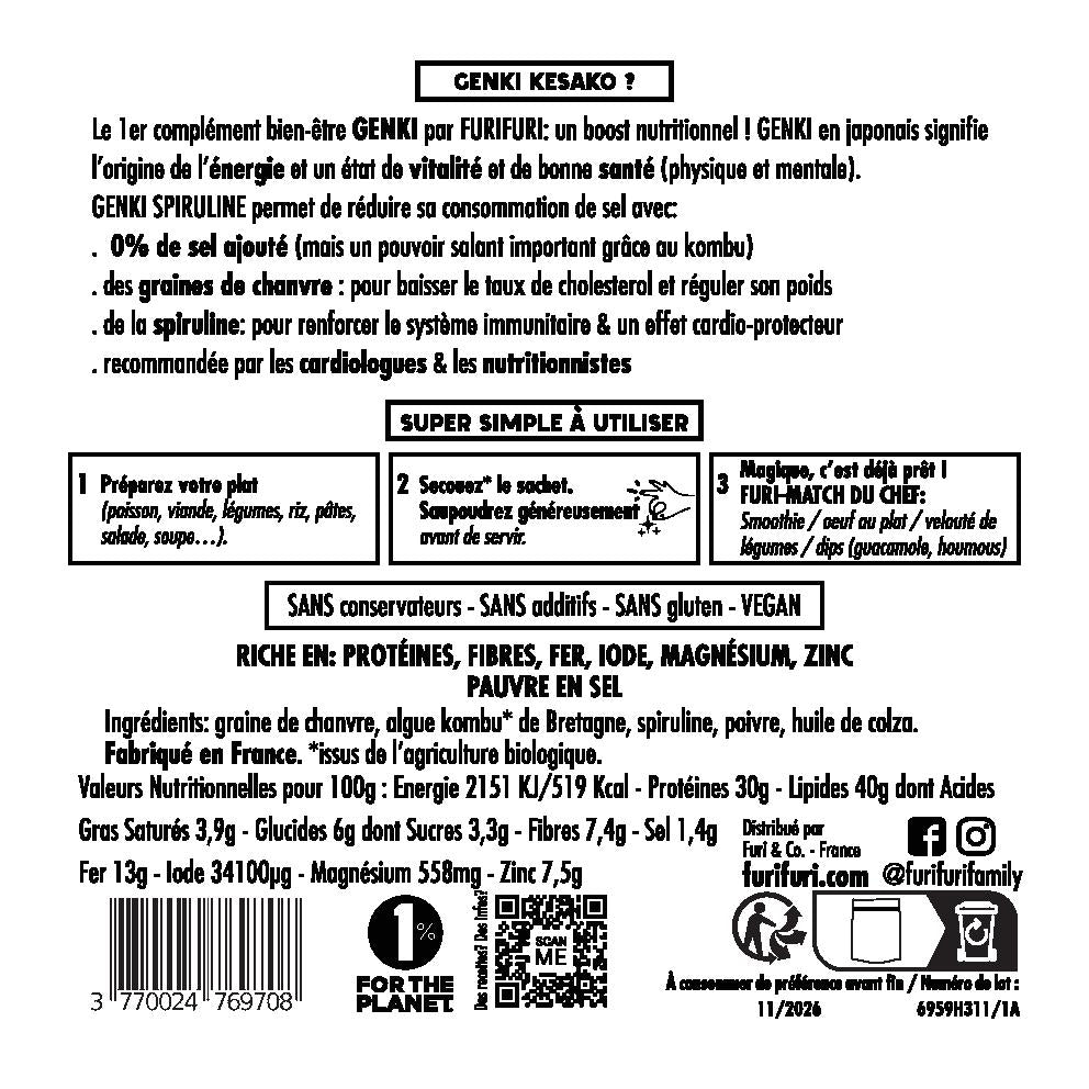 ECO-REFILL GENKI SPIRULINA DUO - Wellness supplement - Hemp seed &amp; spirulina