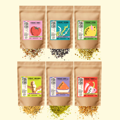 PACK 6 ECO-RECHARGES FURIKAKE - Alternative au sel - Condiment sésame & algues