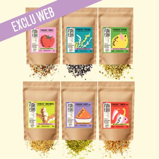 PACK 6 ECO-RECHARGES FURIKAKE - Alternative au sel - Condiment sésame & algues