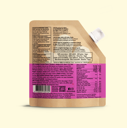 Furikake curcuma FURIFURI aux algues bretonnes et sésame packaging ingredients