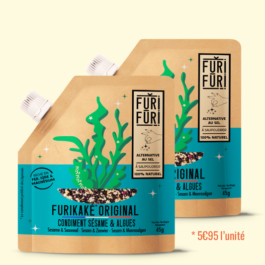 FURIKAKE ORIGINAL DUO - Alternative au sel - Condiment sésame & algues