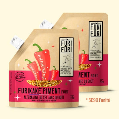 FURIKAKE PIMENT FORT DUO - Alternative au sel - Condiment sésame & algues