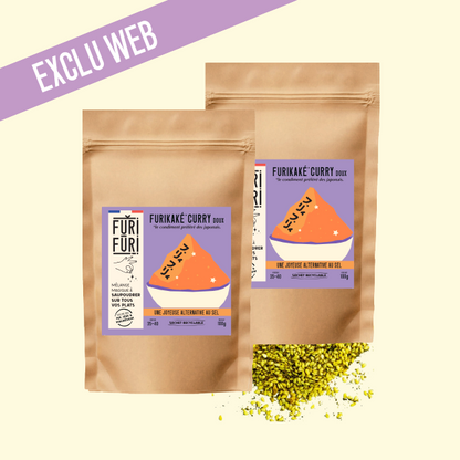 ECO-RECHARGE FURIKAKE CURRY DOUX DUO - Alternative au sel - Condiment sésame & algues