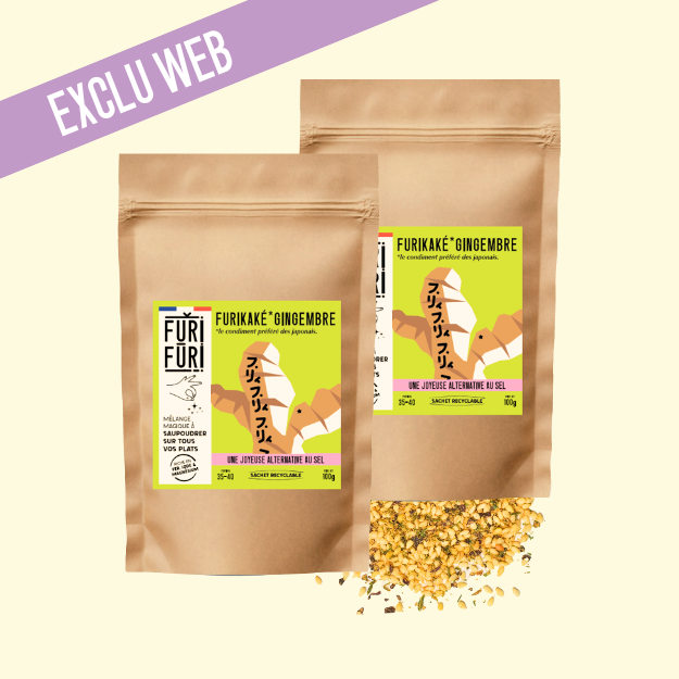 ECO-REFILL FURIKAKE GINGER DUO - Alternative to salt - Sesame &amp; seaweed condiment