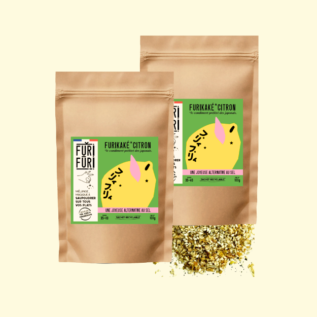 ECO-RECHARGE FURIKAKE CITRON DUO - Alternative au sel - Condiment sésame & algues