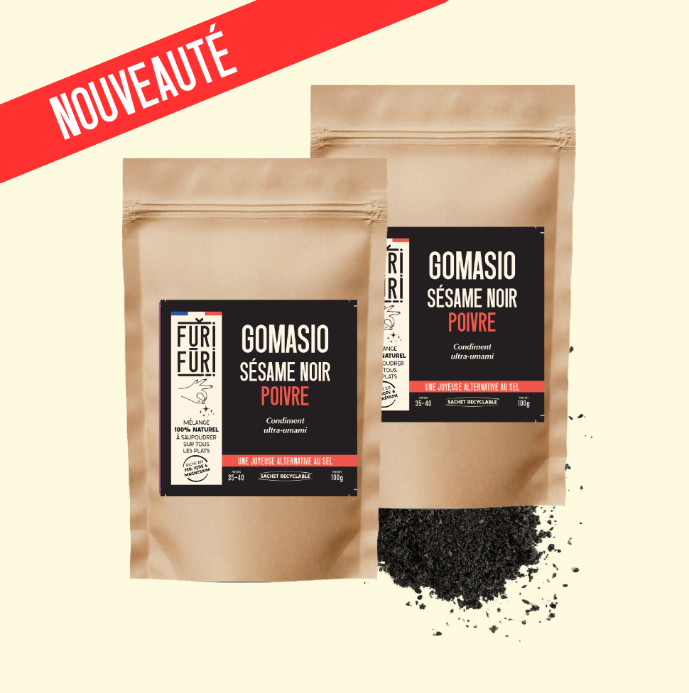 DUO ECO-RECHARGE GOMASIO POIVRE NOIR DUO - Alternative au sel - Condiment sésame & sel broyé