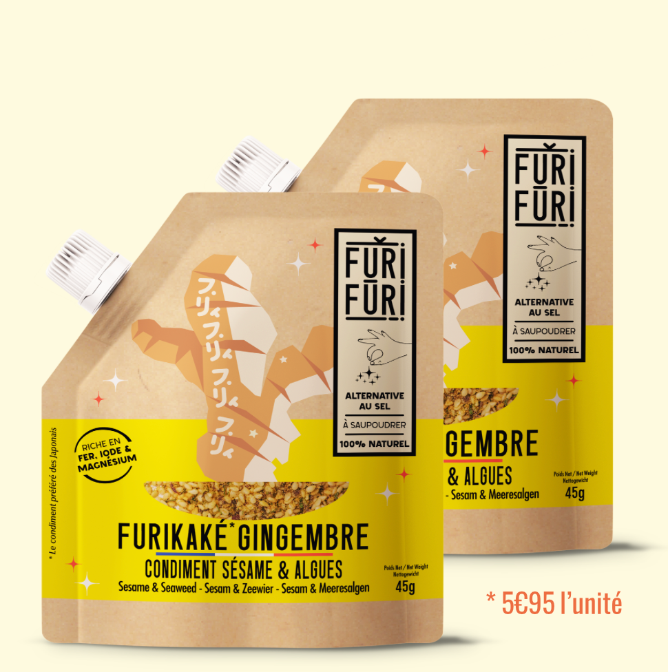 FURIKAKE GINGEMBRE DUO - Alternative au sel - Condiment sésame & algues