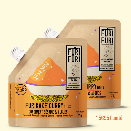 FURIKAKE CURRY DOUX DUO - Alternative au sel - Condiment sésame & algues