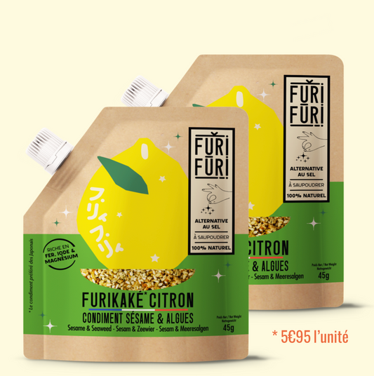 FURIKAKE CITRON DUO - Alternative au sel - Condiment sésame & algues