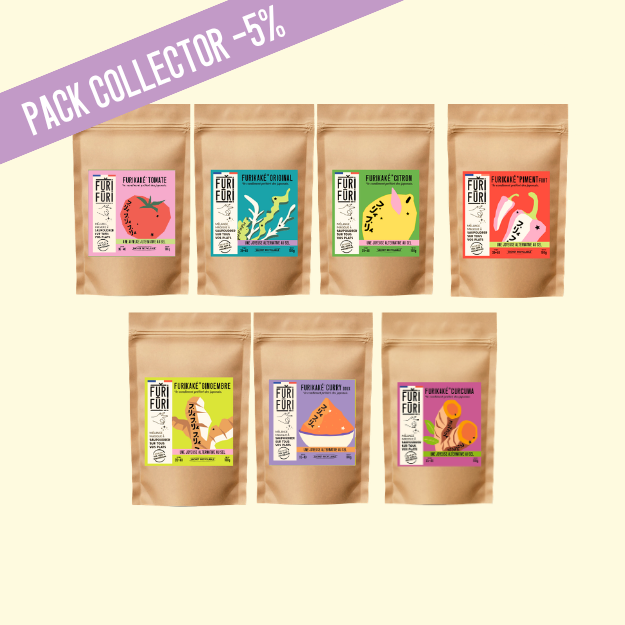 PACK OF 8 ECO-REFILLS FURIKAKE - Alternative to salt - Sesame & seaweed condiment