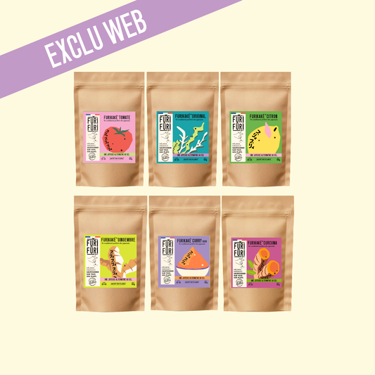 PACK 6 ECO-RECHARGES FURIKAKE - Alternative au sel - Condiment sésame & algues